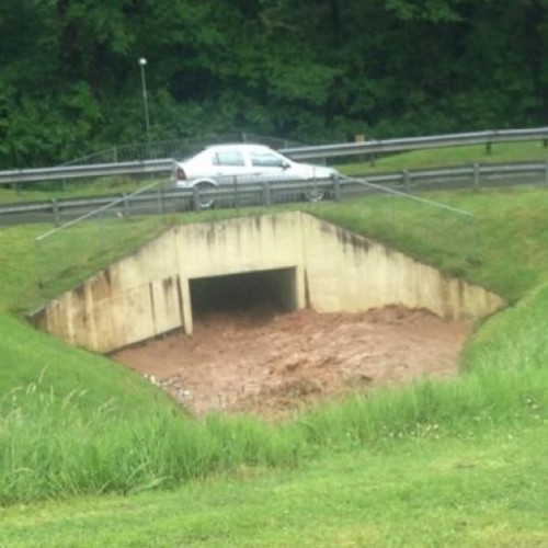 Just down the road from my house we had like an epic storm floods everywhere #cwmbran #torfaen #wale