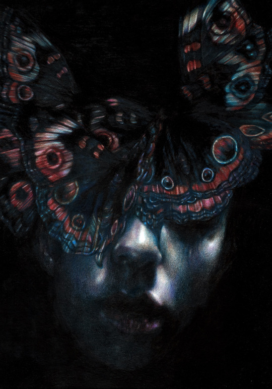 “Up In Flames” 2014 colored pencils on paper, cm 30x21