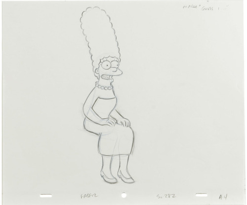 THE SIMPSONS original production drawings from season 15’s My Big Fat Geek Wedding (2004).