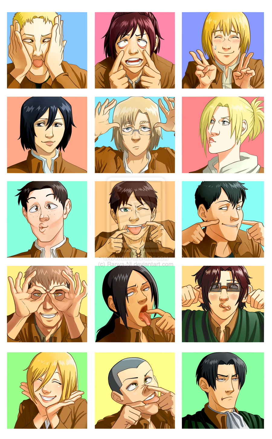 youngjusticer:  lmao Levi. Shingeki no Funny Faces, by Ranya Ni. Whose face is the