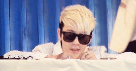 haehyukjaes:  ღ donghae → blonde hair. 