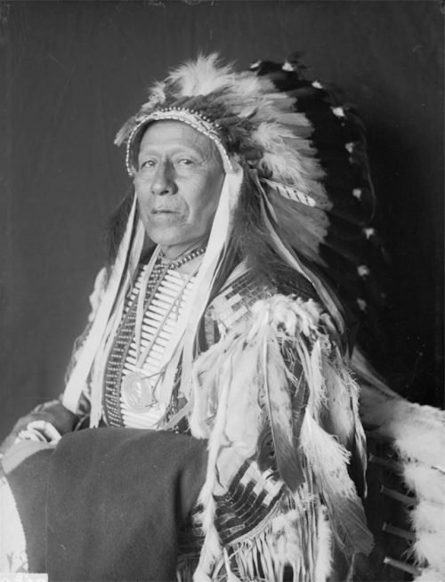 thebigkelu:Chief of Loafer Band, Ta-Semke-Tokeco, Called Paul Strange Horse, Dakota Brulé, in Nativ