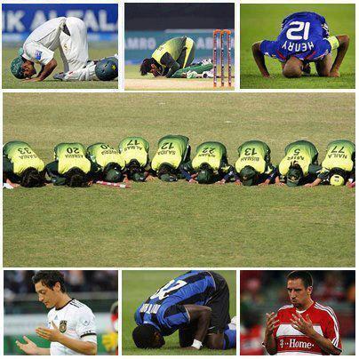 Muslim Athletes in Sujood and Dua