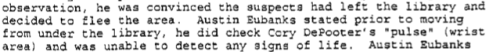noeasyanswers:  Witness account → Stephen Austin Eubanks, best friends with Corey DePooter