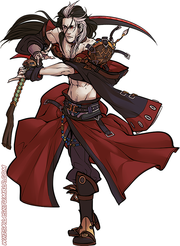 kitsoru:  whisklash:  Hexafusion of Auron &amp; Happy Mask Salesman &amp;