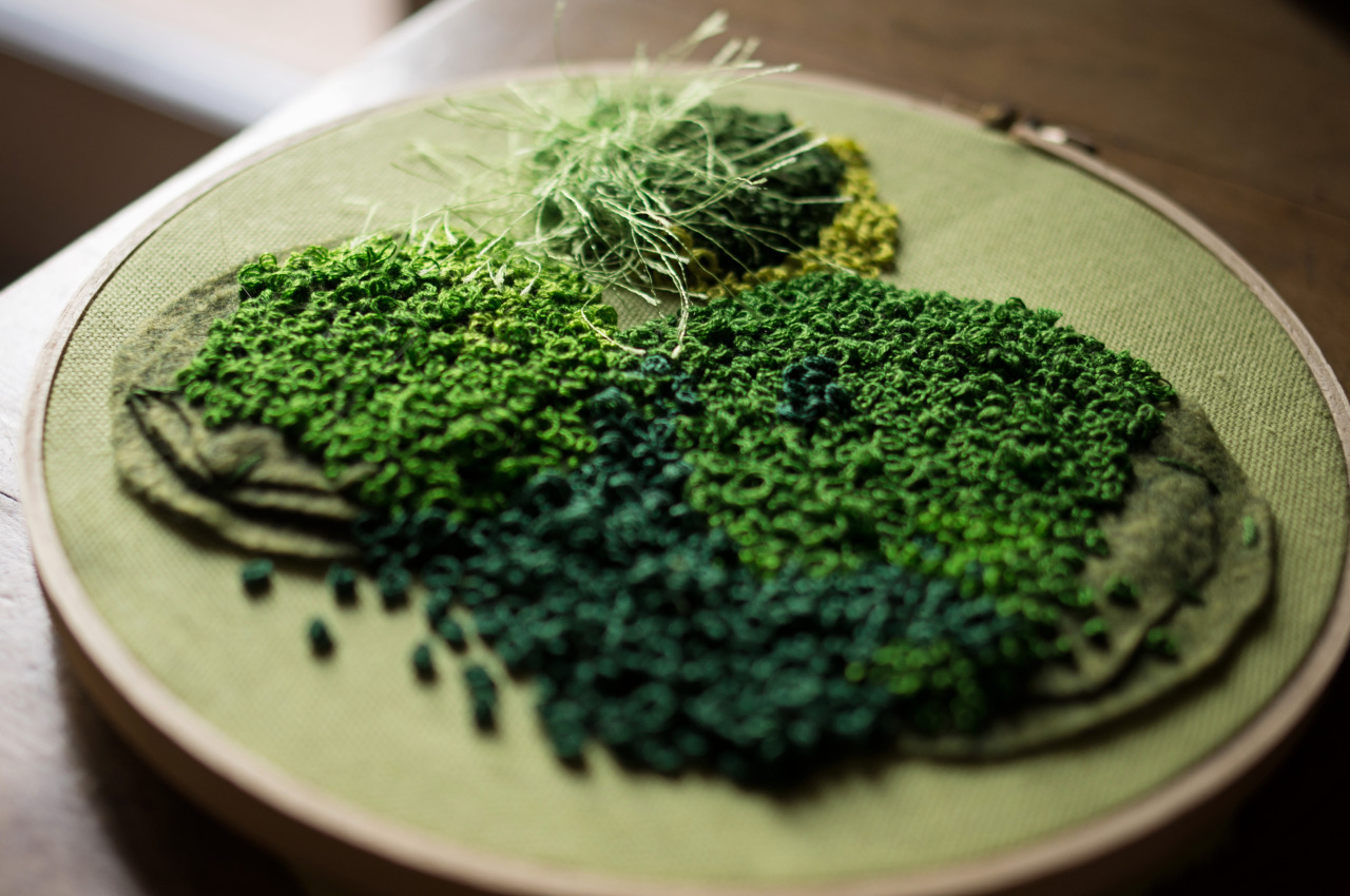 leavingmybody:  moss embroideries for a show i will hopefully be having this semester.