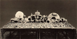 tiny-librarian:  A 1925 photo of the Russian Crown Jewels after the revolution. Source 