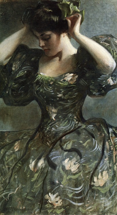 the-fisher-queen:The Green BowJohn White Alexander, 1898