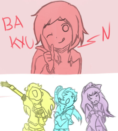 gg-time:  a yuru yuri reference I couldn’t resist but once again i failed you guys for using markers T^T I would’ve preferred weiss to be in akarin’s place since I p much ship weiss with everyone 