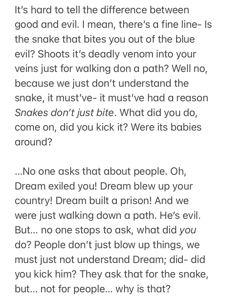 a fairy. — c!dream’s monologue (transcribed from a voice...