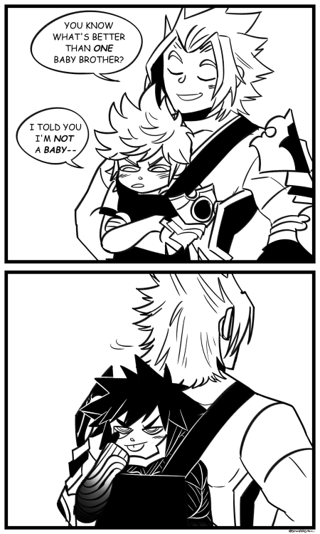 mushroom-winners-proof:vanitas learns what it means to be in a Real Brother Relationship except its 