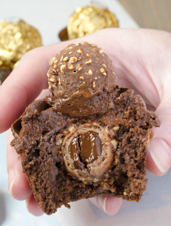 fullcravings:  Ferrero Rocher Cupcakes  i&rsquo;m not sorry