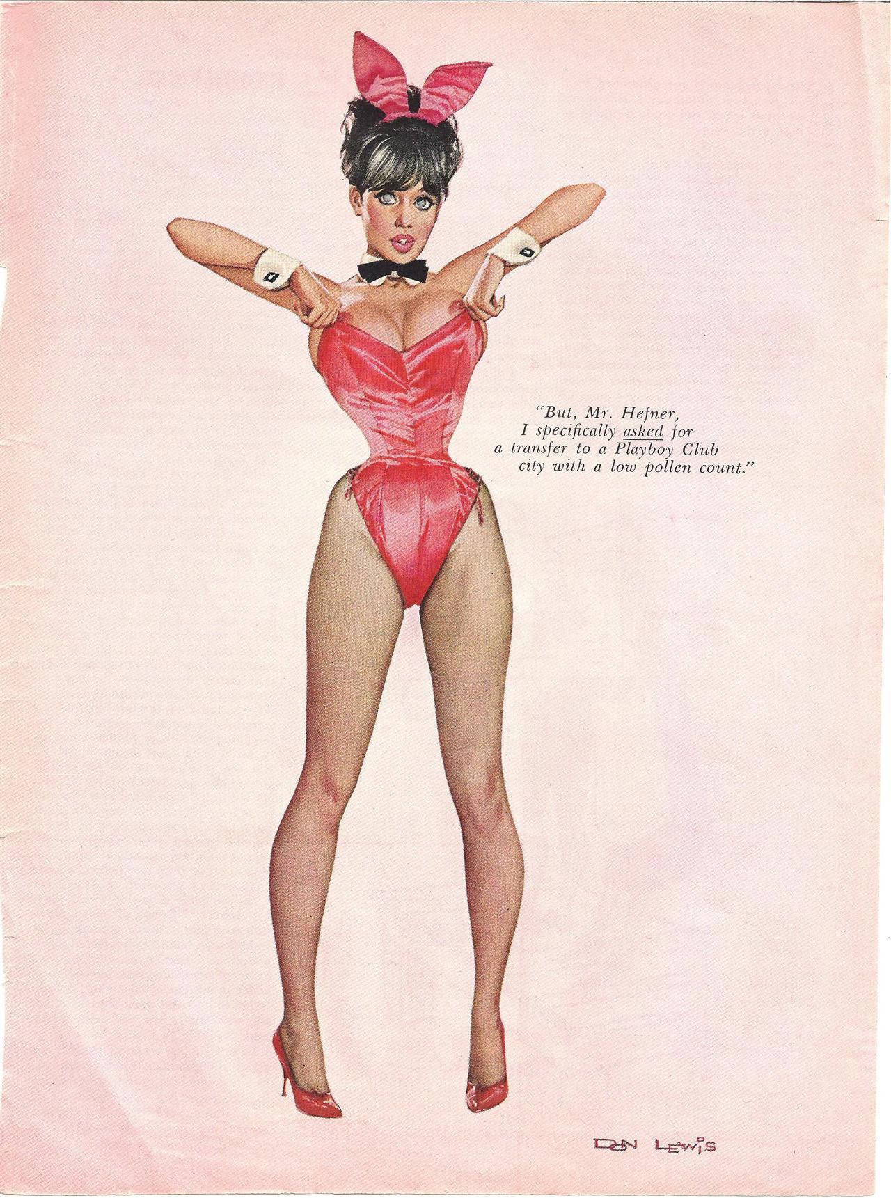 Original Don Lewis Girl Pin-Up July 1966 Playboy Nude First Appearance Original available: