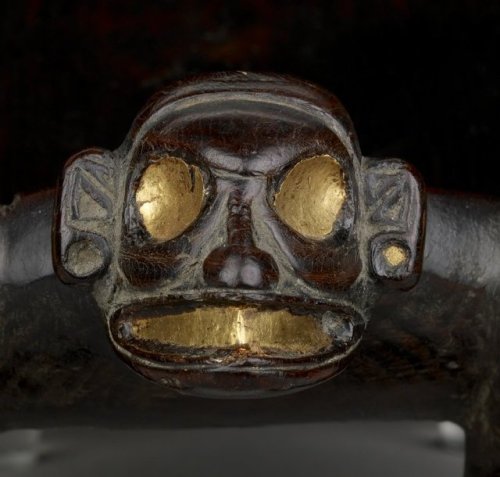 Taíno Ritual Seat (1292 – 1399, Dominican Republic).This ritual seat, or duho, was found in a cave n