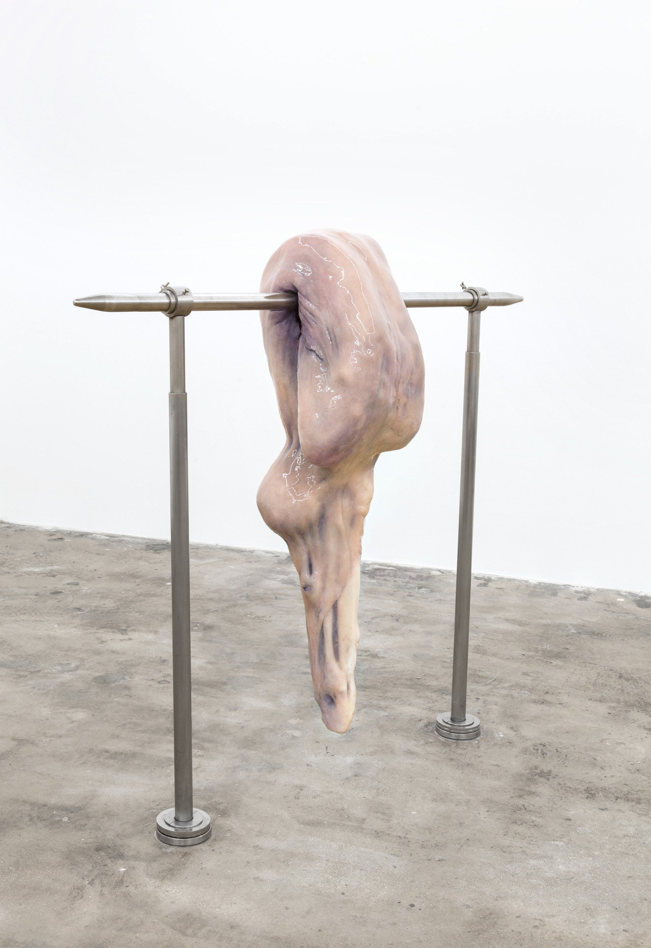 FEATURED ARTIST: Ivana Basic, Sew my eyelids shut from others, 2016.
Wax, silicone, oil paint, weight, r​igidity a​nd stainless steel. C​ourtesy Gallery Diet, Miami.
www.sculpture-center.org