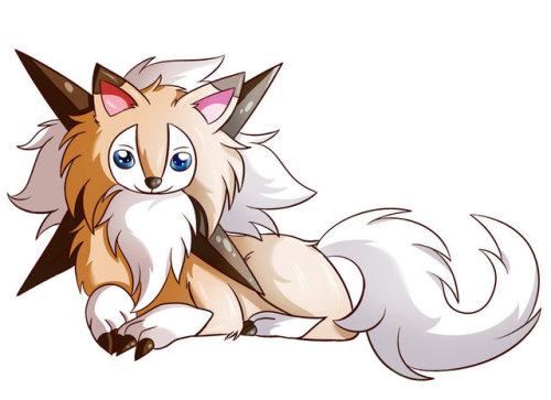 summernightcomic:Drawing of my Lycanroc that was on my team in Pokemon Moon, yeah, I used midday for