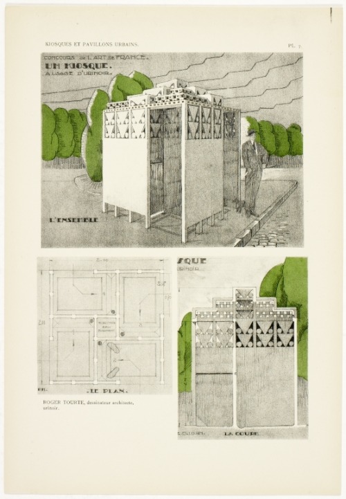 J. Mayor, Urban kiosks and pavilions, 1925. L’exposition internationale des arts decoratifs mo