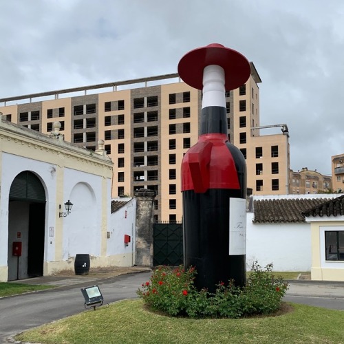 Tio Pepe, Bodegas Gonzales-Byass, Jerez de la Frontera, 2019.The Tio Pepe figure advertising a popul