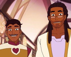 baptizm:  darkskinpositivity:  waterbending:  bow’s dads!!   two men of color in love with a Black son like who could ever! we stan!