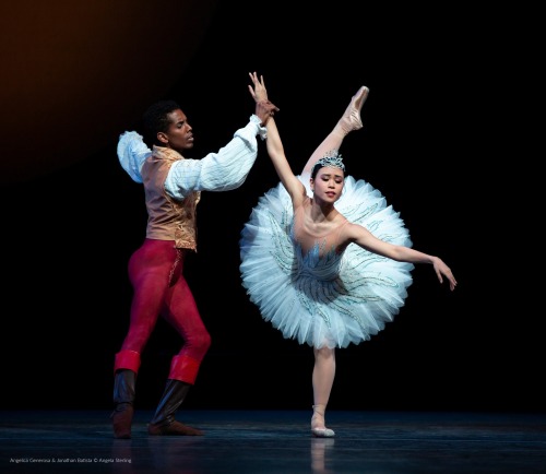 angelica generosa and jonathan batista photographed performing as odette and prince siegfried in swa