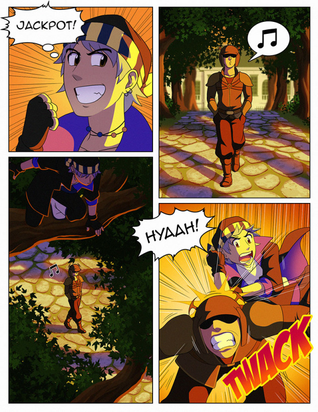 Pg.224- Imagine you walking, just living your life, when suddendly a tiny thief comes falling from a tree and gives you an elbow strike on the back... I almost feel bad for that poor soldier 😂
–Check out my Patreon page! With $1 or more you can support the continuation of FFVI Webcomic and get access to exclusive content! If you enjoy the comic, consider supporting it on Patreon! #final fantasy #final fantasy vi  #final fantasy 6 #ffvi#ff6#comic#manga#videogames#square enix#patreon#webcomic#doujinshi#rpg#jrpg#games#nintendo#snes#sabin figaro#adaptation#gazkerber#terra branford#locke cole#edgar figaro#fanart#art#drawing#illustration