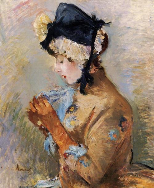 Woman Wearing Gloves (aka The Parisian), 1885, Berthe MorisotMedium: oil,canvas