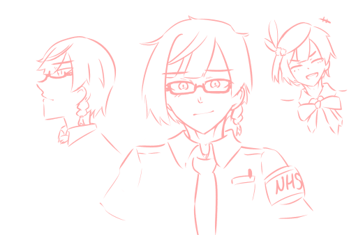 bunch of random sketches ft: gender-bent setsuna/nana