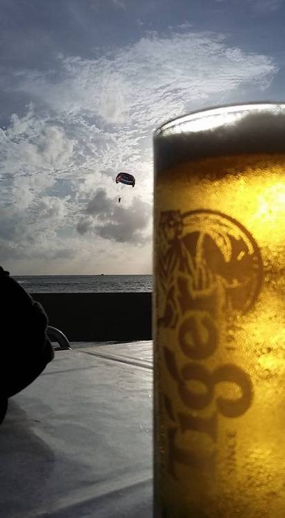 A beer by the beach at sunset&hellip;