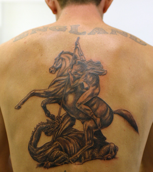 Saint George and the Dragon  Tattoo done at Red Dog Tattoo  Flickr