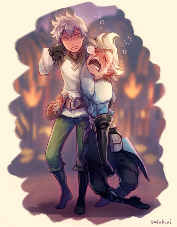 satokivi2:  Two man are on the way home from the restaurant at the very top of the