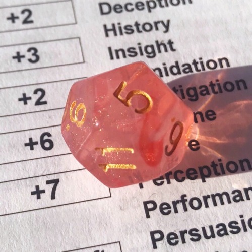 battlecrazed-axe-mage:I was surprised by the shimmer in these dice! The green also has a slight shim