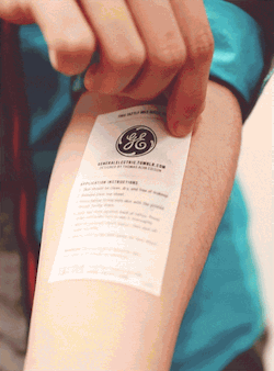 generalelectric:  To celebrate the last day of our “22 Days Of Invention” series, we wanted to give something back to the Tumblrverse. So, we had our friends at Tattly print temporary tattoos of Thomas Edison’s lightbulb patent.  Hit us up with
