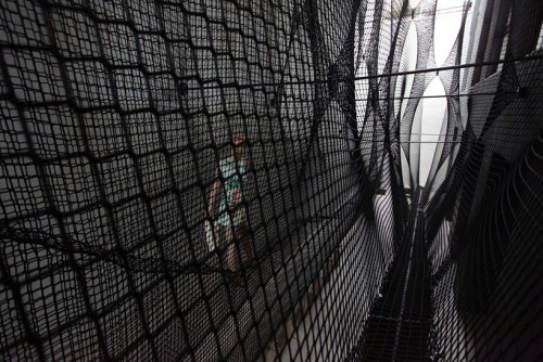 ryanpanos: Net Linz | Numen/For use | Via Acting as supplementary staircase in the exhibition space 