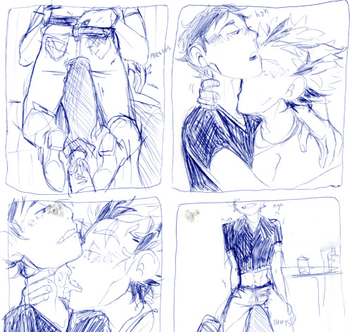 tealbruise:  OK so i liked that bokuaka AUs post a lot and decided to draw one this is like a terrible porn moviein the meanwhile : 