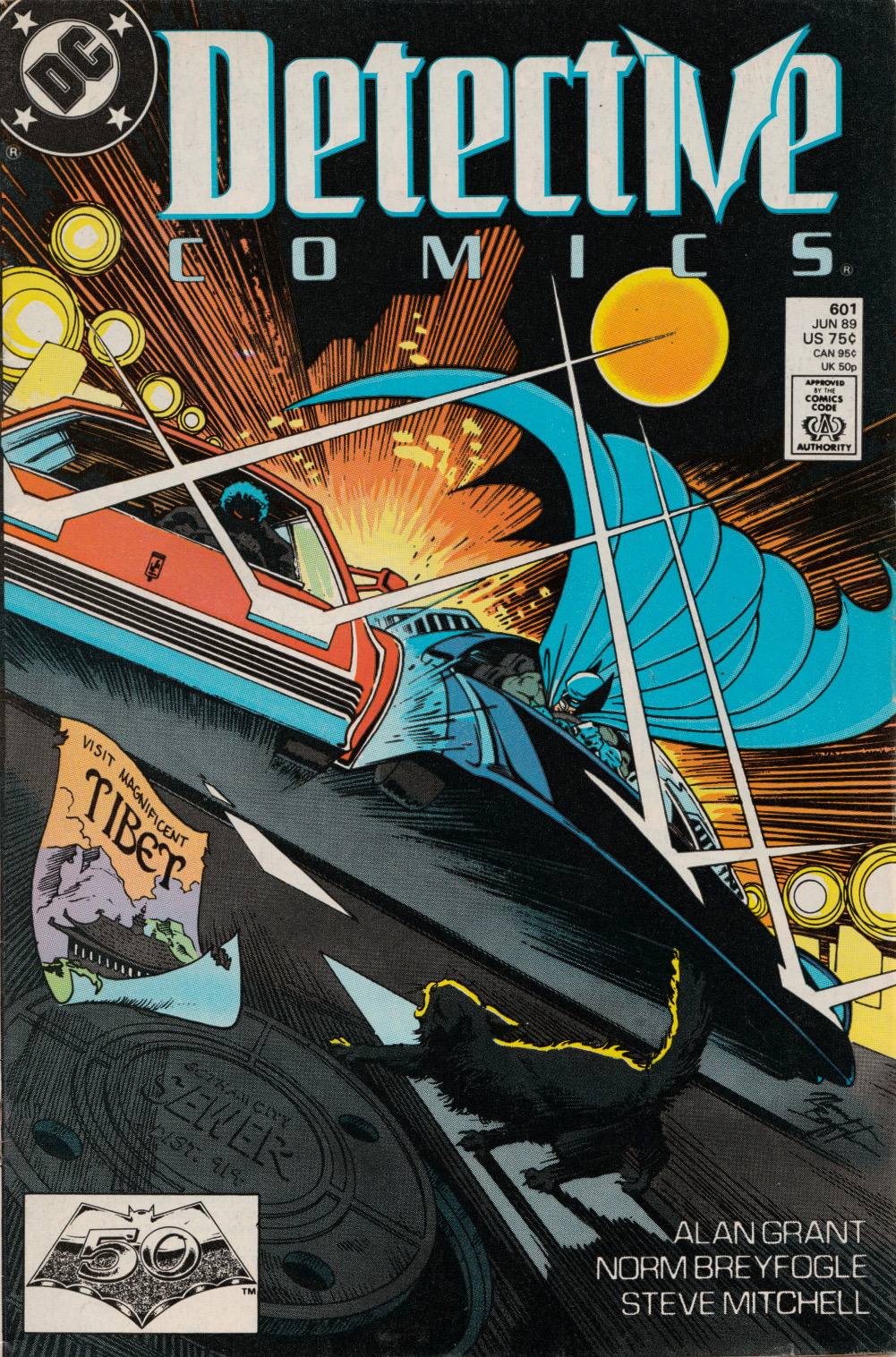 Detective Comics No. 601 (DC Comics, 1989). Cover art by Norm Breyfogle. From a charity