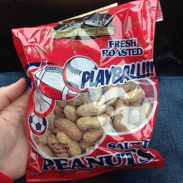 At least our $35 parking spot comes with a free bag of peanuts. #natitude @nationals @masnnationals (at Nationals Park)