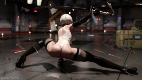squarepeg3d: Oh, and apparently I’m now making a 2B mini-comic after that last post I made with her hit over 100 notes in less than 8 hours. Thinking maybe…20-ish pages? I dunno yet. We’ll see how it goes! UPDATE: Okay, this image is exploding,