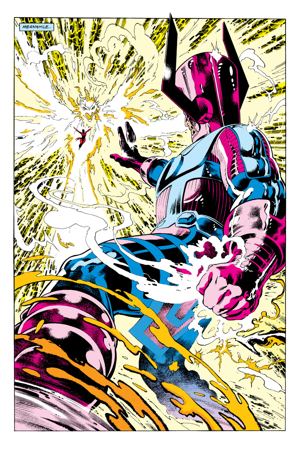 comicsforever:  The Phoenix Vs Galactus // art and words by Alan Davis (1992)Have