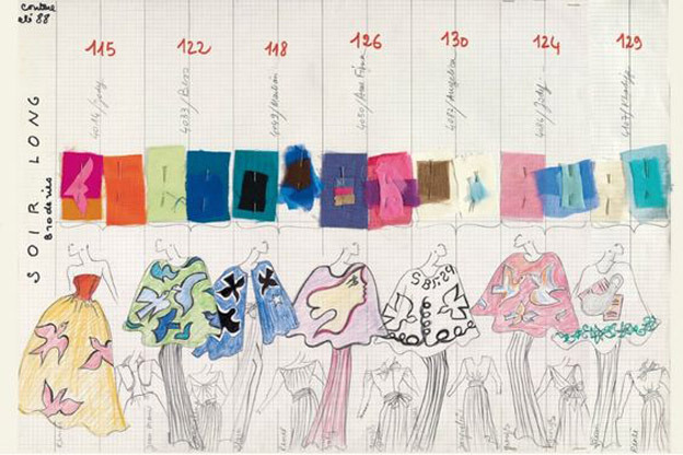 design-is-fine:Yves Saint Laurent, production boards. More to see: Fondation Pierre