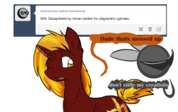 taboopony:  Bad anon  &hellip;*stabs that anon* &gt;=/