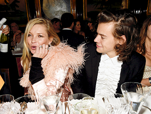 harrystylesdaily:  Kate Moss and Harry Styles attend the launch of Annabel’s Docu-Film ‘A String of Naked Lightbulbs’ at Annabel’s on October 28, 2014 in London, England 