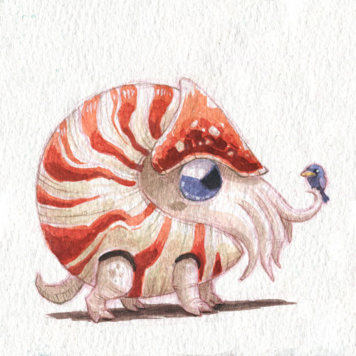 randomitemdrop:kevanhom: Ever wonder what a terrestrial nautilus would look like? Since making the s