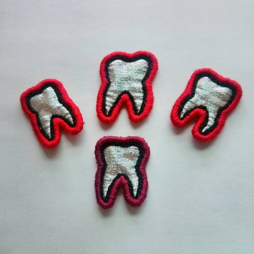 Some loosies on this grey Saturday morning#patch #embroidery #teeth #patchgame #etsy #maker #art #