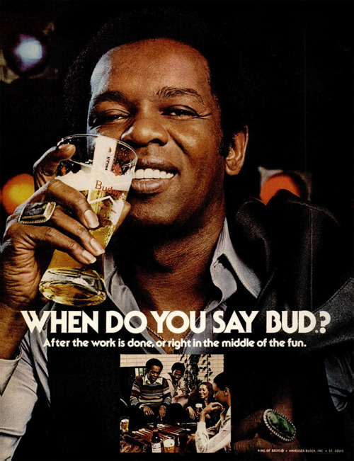 Lou Rawls for Budweiser, 1977Theme Week: Celebrity Ads
