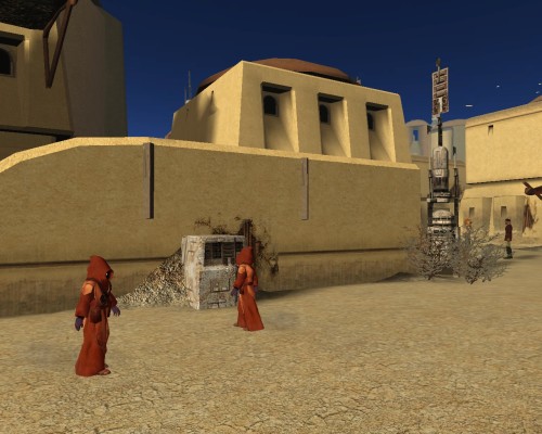 lesbianatris:   Tatooine (pronounced /tætu'in/; Jawaese: Tah doo Een e) was a desert world and the first planet in the binary Tatoo star system. It was part of the Arkanis sector in the Outer Rim Territories. It was inhabited by poor locals who mostly