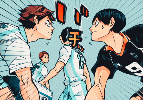 taitetsu:   I already wiped the floor with you! The only opponent left is Ushijima!!So BEHAVE yourself this time Tobio-chan!! - ✧  