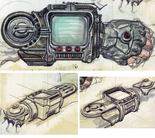 thegamerinallofus:Fallout pip-boy concept art