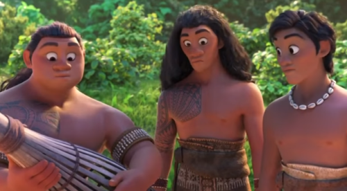 saccharinescorpion: appreciation post for these random fishermen in Moana cute perfectly convey the 