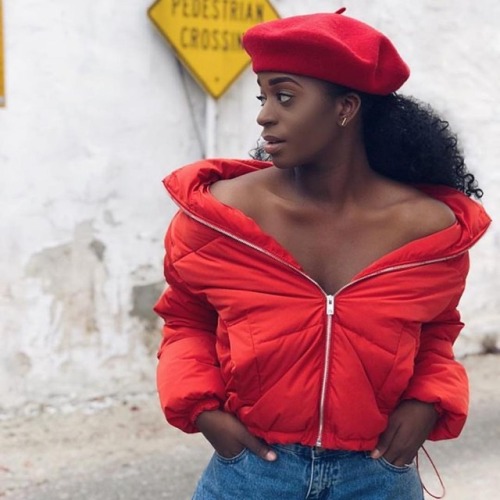 Here for the beret @itsarockyworld ・・・ #naturalhairdoescare curating #naturalistachic #werkingitwedn