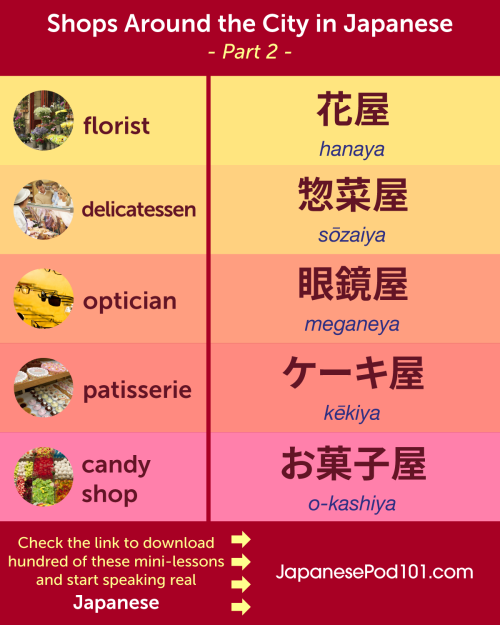 japanesepod101:Shops Around the City in #Japanese!PS: Learn Japanese with the best FREE online resou